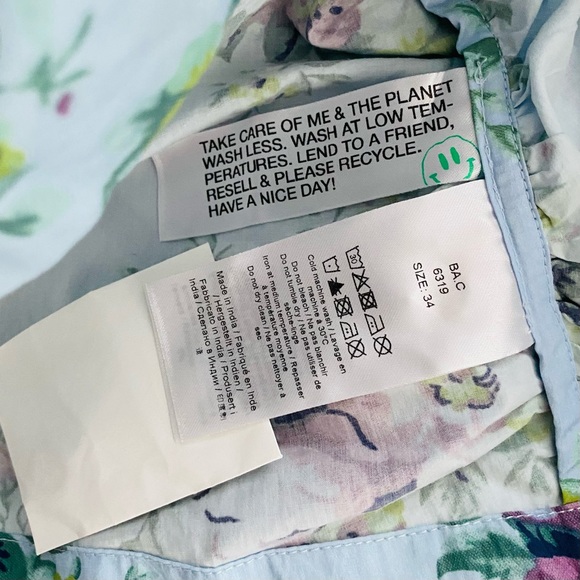 NWT: GANNI | Floral Puff Sleeve Top - Picture 8 of 13